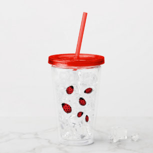 Verre En Acrylique Coccinelles