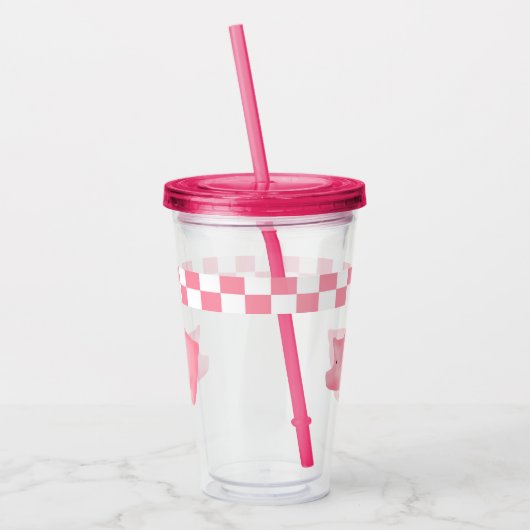 Verre En Acrylique Cochon rose (Gauche)