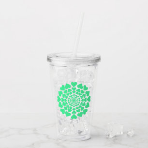 Verre En Acrylique Coe ur Heart - Sun Star Hearts Retro 70