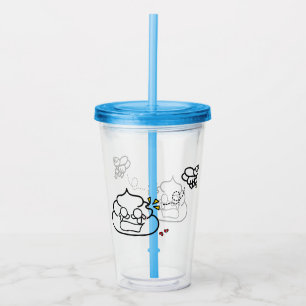 Verre En Acrylique Coeur brisé Poop - Brootsch le PooPoo