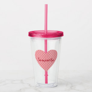 Verre En Acrylique Coeur délicieux