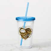 Verre En Acrylique Coeur vapeur avec un manomètre (Dos)