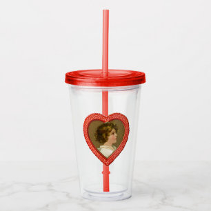 Verre En Acrylique Coeur vintage