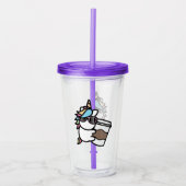 Verre En Acrylique Coffee Unicorne Acryllique Tumbler (Devant)