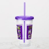 Verre En Acrylique Collage photo de mariage personnalisé violet (Droite)