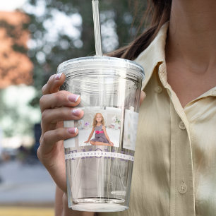 Verre En Acrylique Collage Photo Purple Best Mom Ever Cadeau