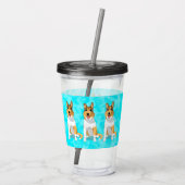 Verre En Acrylique Collie Chien mignon et lisse    (Dos)