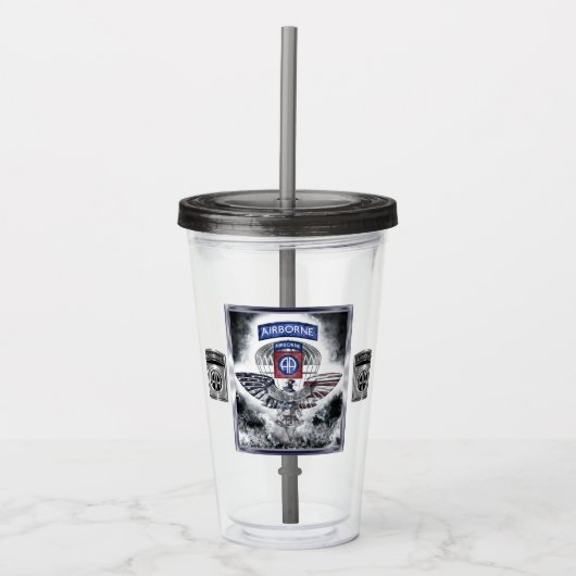 Verre En Acrylique Conception de cadre explosif de la 82e division aé (Devant)