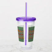 Verre En Acrylique Conception géométrique verte Sagebrush Sud-Ouest (Droite)