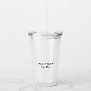 Verre En Acrylique Concevez Votre Propre Taille: 16oz (473ml)