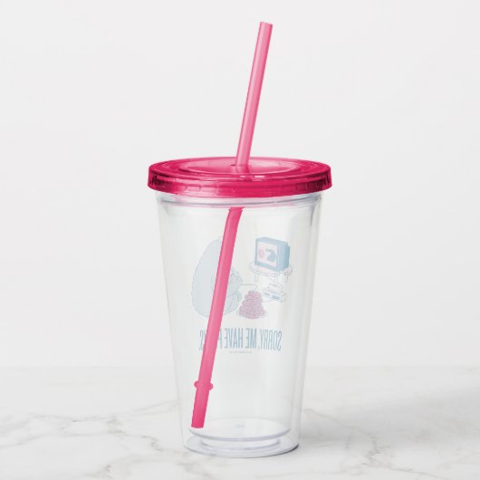 Verre En Acrylique Cookie Monster | Désolé, J'Ai Des Plans (Dos)