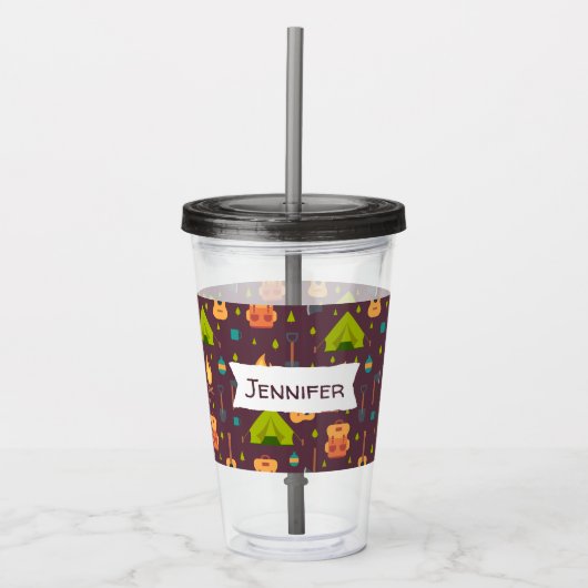 Verre En Acrylique Cool Camping Motif Outdoorsdesign (Devant)