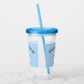 Verre En Acrylique Cool Snowman Joyeux Noël Personnalisé Nom de famil (Gauche)