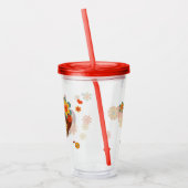 Verre En Acrylique Couleurs thématiques des années 70 Fleurs Super (Gauche)