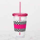Verre En Acrylique Coupe Dames Rose Racing (Droite)