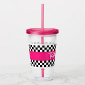 Verre En Acrylique Coupe Dames Rose Racing (Devant)