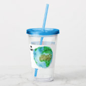 Verre En Acrylique Coupe et paille réutilisables Sauvez notre pieuvre (Dos)