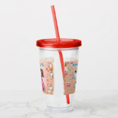 Verre En Acrylique Coupe Pastel Fantôme Acrylique Tumbler Anniversair (Gauche)