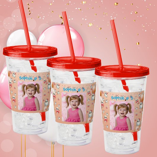Verre En Acrylique Coupe Pastel Fantôme Acrylique Tumbler Anniversair
