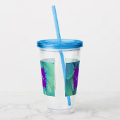 Verre En Acrylique Coupe Personnalisée Peacock Feather Avec Lid & Str (Gauche)