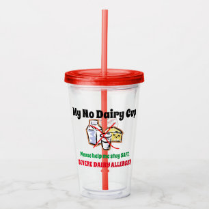 Verre En Acrylique Coupe sur l'allergie des aliments laitiers sur mes