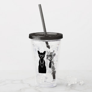 Verre En Acrylique Couples de chat