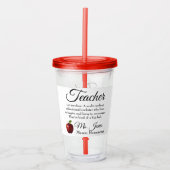 Verre En Acrylique Coutume de Rockstar de professeur (Devant)