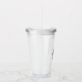Verre En Acrylique Crâne n Bones blanc transparent acrylique tumbler (Droite)