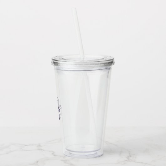 Verre En Acrylique Crâne n Bones blanc transparent acrylique tumbler (Gauche)