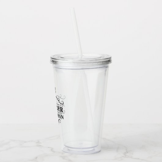 Verre En Acrylique Cravate noire Groomsman (Gauche)