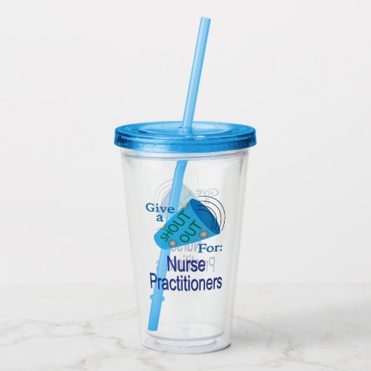 Verre En Acrylique Criez pour les infirmières praticiens (Dos)