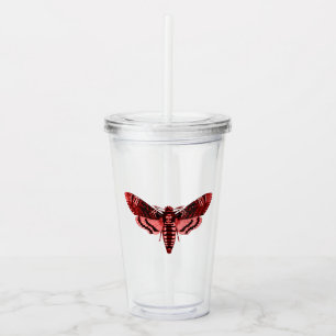Verre En Acrylique Crimson Red Moth