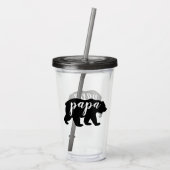 Verre En Acrylique Cuisine moderne Noir & Blanc Papa Ours (Dos)