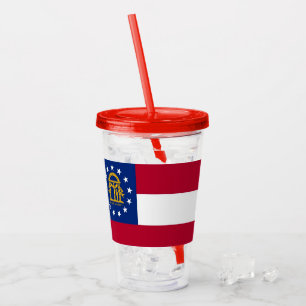 Verre En Acrylique Culbuteur acrylique patriotique avec le drapeau de