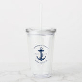 Verre En Acrylique Custom Family Cruise Ship Nautical Anchor Swag (Devant)