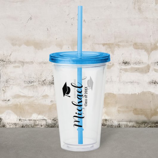 Verre En Acrylique Customized graduation mug with lid