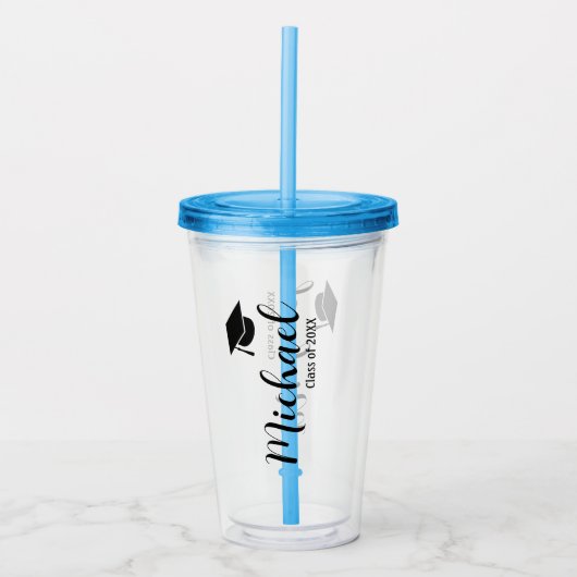 Verre En Acrylique Customized graduation mug with lid (Devant)