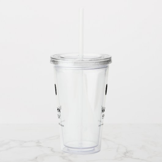 Verre En Acrylique Cute Black Bow Tie & Buttons Best Man Wedding (Droite)