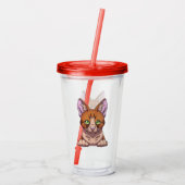 Verre En Acrylique Cute chat (Dos)