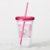 Verre En Acrylique Cute Chien Photo 5Anniversaire rose (Dos)