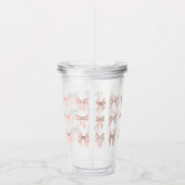 Verre En Acrylique Cute Coquette Bow Pattern Blush Pink (Droite)