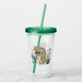 Verre En Acrylique Cute Dinosaur (Dos)