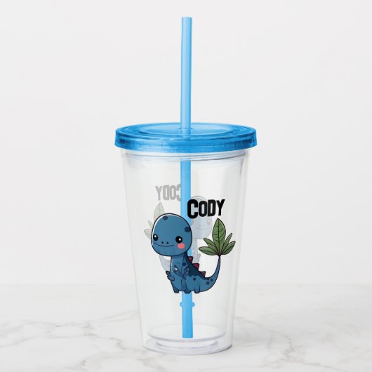 Verre En Acrylique Cute Dinosaur (Devant)