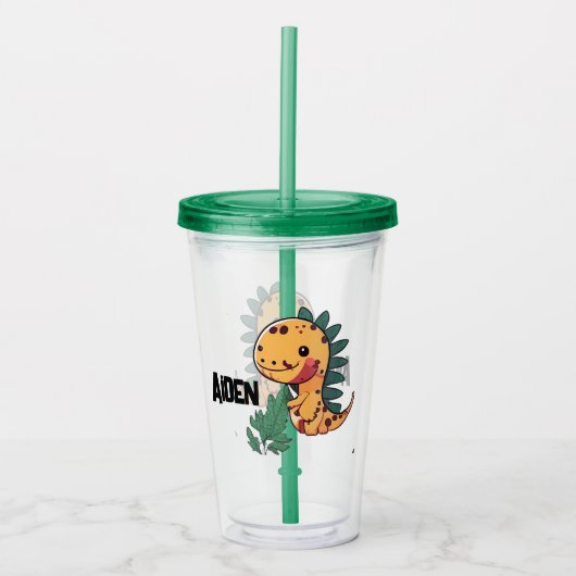Verre En Acrylique Cute Dinosaur (Devant)