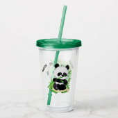 Verre En Acrylique Cute Pandas tondeuse de nom personnalisé 2/2 (Dos)