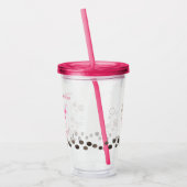 Verre En Acrylique Cute Pink Axolotl Boba Tea (Gauche)