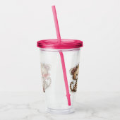 Verre En Acrylique Cute Tiger with Heart Desserts  (Gauche)