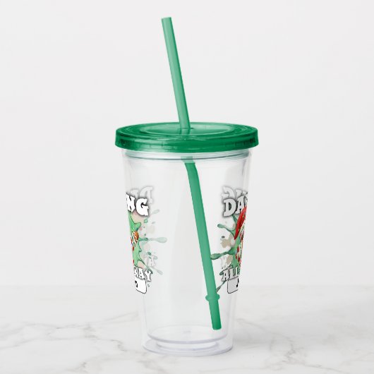 Verre En Acrylique Dabbing All Way Funny Gingerbread Noël (Gauche)