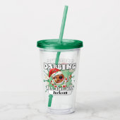 Verre En Acrylique Dabbing All Way Funny Gingerbread Noël (Dos)