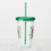 Verre En Acrylique Dabbing All Way Funny Gingerbread Noël (Droite)